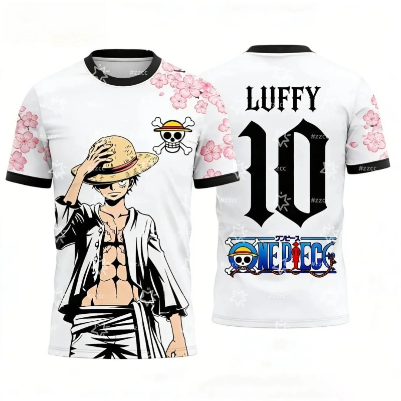 3D Printing Luffy - T-shirt girocollo One Piece Luffy 10