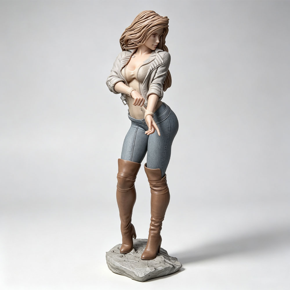 3D Printing Mockup - Personaggio Femminile Realistico e alla Moda