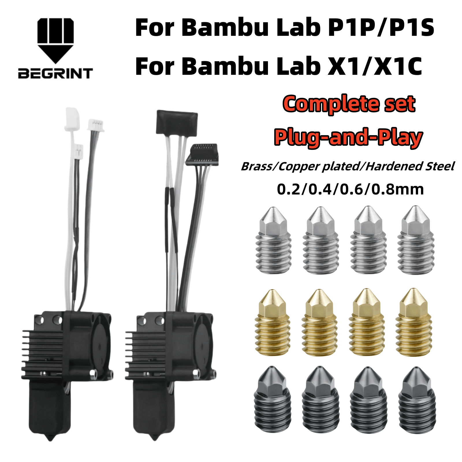 Per Bambu Lab X1C P1P P1S Test - Nozzle 0.4Mm Hardened recensione e prezzo