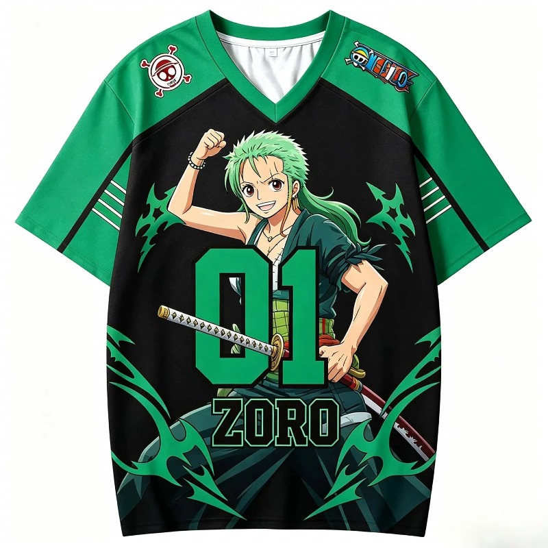 Maglia da calcio con scollo a  - 3D Printing Luffy recensione e prezzo