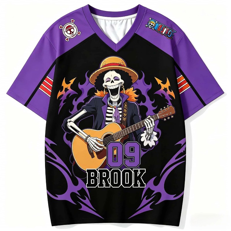 Maglia da calcio con scollo a  - 3D Printing Luffy recensione e prezzo